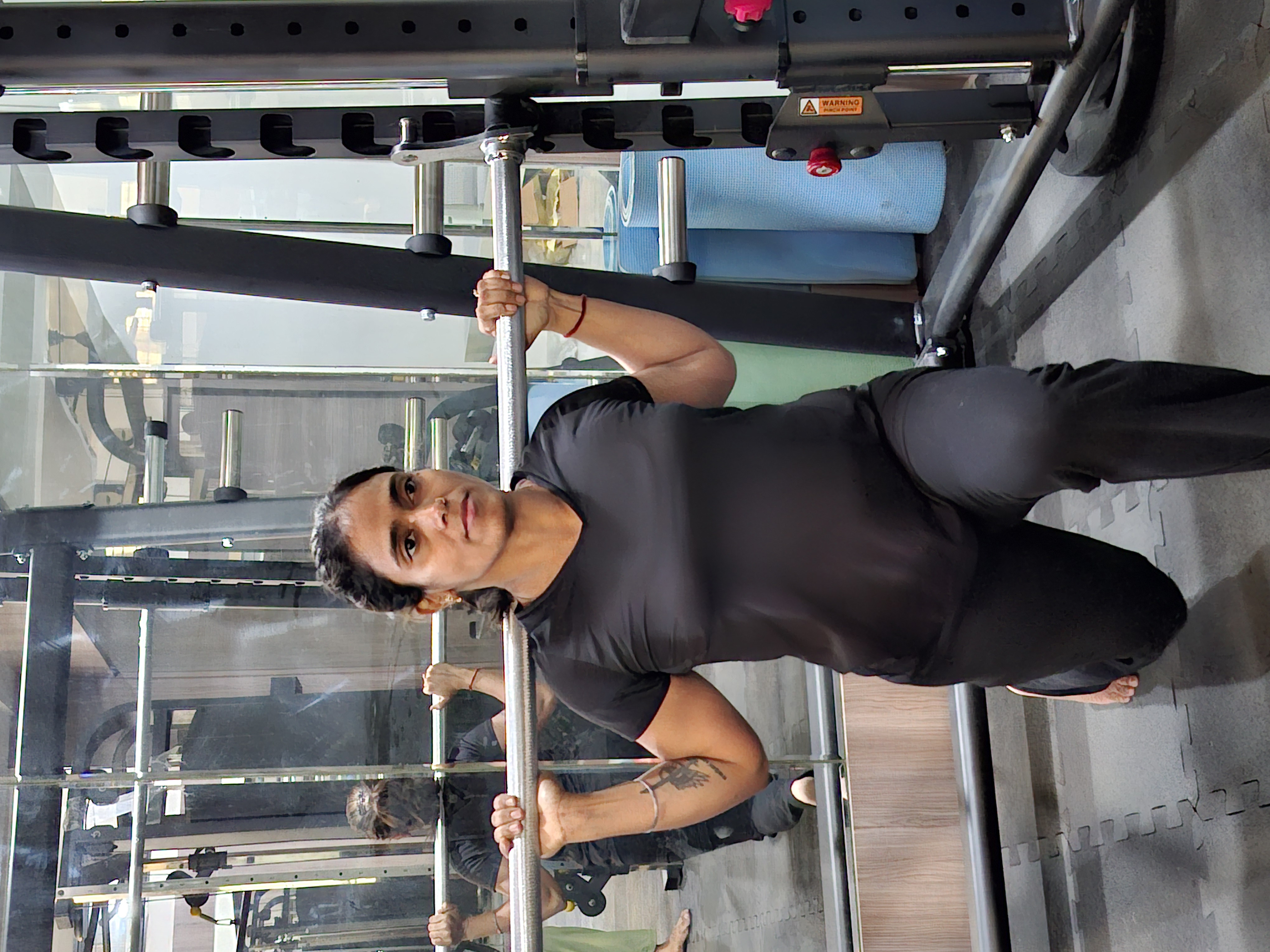 Athlete lifting weights